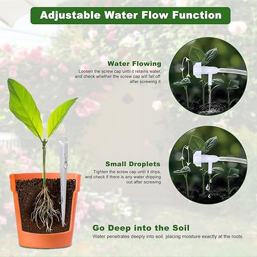 Automatic Plant Waterer, Indoor Plant Watering System with Dual-Mode for 20 Potted Plants, Adjustable Irrigation System Kit for Balcony Greenhouse（White）