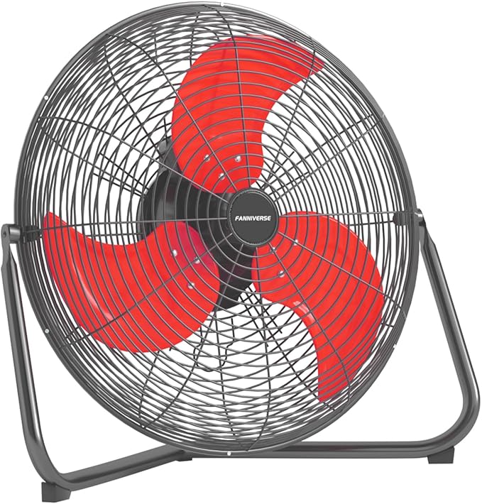 20 Inch Floor Fan Pro Series - High Velocity Floor Fan for Commercial, Residential, Warehouse, Covered Patio, Shop, Garage, Barn, 3 Speed 360-Degree Tilt 5300 CFM UL Safety Listed