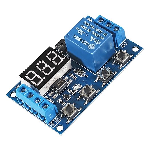 4pcs DC 6-30V Timer Relay Programmable Delay Relay Module Cycle Timer with LCD Display / 5V Micro USB, Smart Home Controller