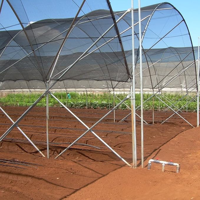 Agfabric 40% Shade Cloth 10X 50ft Sun Shade Fabric Sunblock Shade Cloth Cover with Clips for Plants, Black
