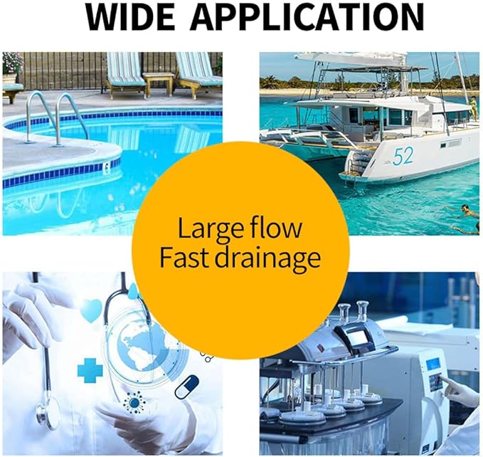 1500 GPH Marine Electric Bilge Pump 12V Low Noise Non-Automatic Boat Bilge Pump, Suitable for All Kinds of Ship Type Water Equipment