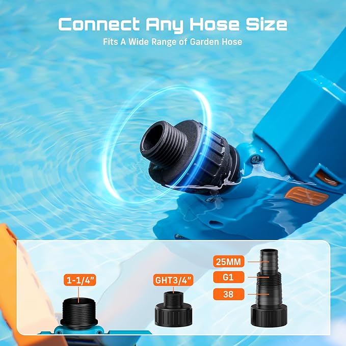 SEESII Cordless Stick Water Transfer Pump, 2×4.0Ah Battery Inculded, 740GPH Portable Utility Water Pump, Adjustable Telescoping Submersible Pump for Garden Basement Pond RV Pool Boat Well