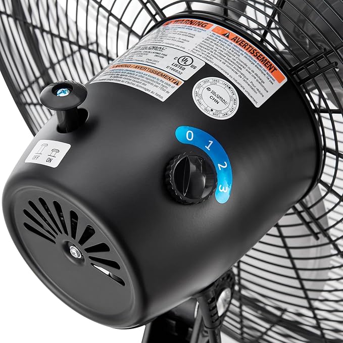 Global Industrial 18" Industrial Pedestal Oscillating Fan, 4,550 CFM, 1/6 HP