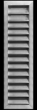 HVAC Premium 6'' w X 30'' h Aluminum Exterior Vent for Walls & Crawlspace - Rain & Waterproof Air Vent with Screen Mesh - HVAC Grille [Outer Dimensions 7.5" w x 31.5" h]
