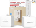 Switchbot Smart Switch Button Pusher (Bluetooth) – Fingerbot for Rocker Switch/One-Way Buttons, App Timer Control, No Wiring, Optional Hub Required for Voice/Remote, White, 2 Packs