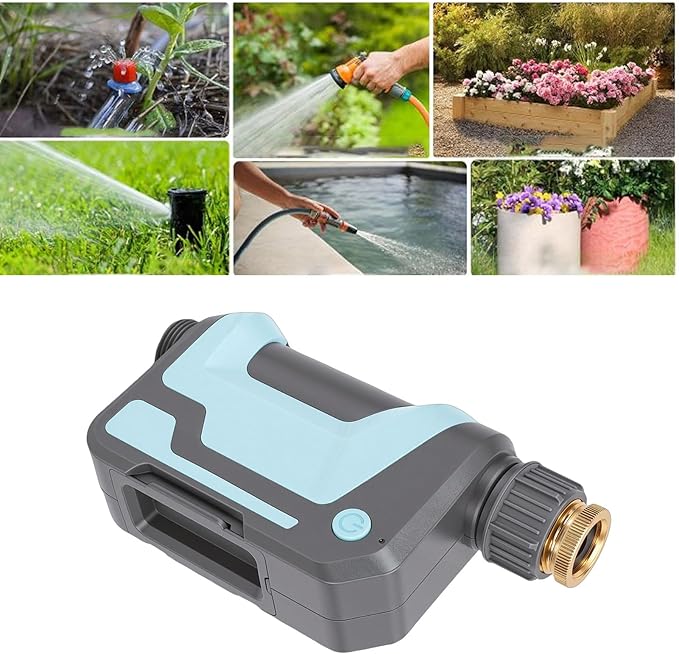 HEEPDD 433MHz Single Way WiFi Water Timer, Dual Mode Control Water Proof Smart Automatic Irrigation Controller with Sturdy Brass Inlet Outlet for Lawn Farm Garden