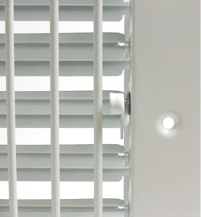 HVAC Premium 12''w X 8''h Adjustable AIR Supply Diffuser - HVAC Vent Cover Sidewall or Ceiling - Grille Register - High Airflow - White [Outer Dimensions: 13.75''w X 9.75''h]
