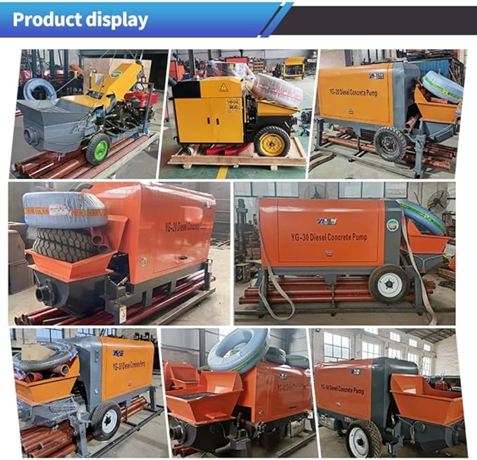 Trailer Mounted Concrete Pump with 8 to 35 Cubic Meter Per Hour Output Up to 150 Meter Vertical and 500 Meter Horizontal Conveying Distance High Performance Customizable Models