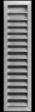 HVAC Premium 6"W x 34"H Aluminum Exterior Gable Louver Vent For Walls & Crawlspace - Weather-Resistant Air Grille With Screen Mesh - [Outer Dimensions 7.75"W x 35.75"H]