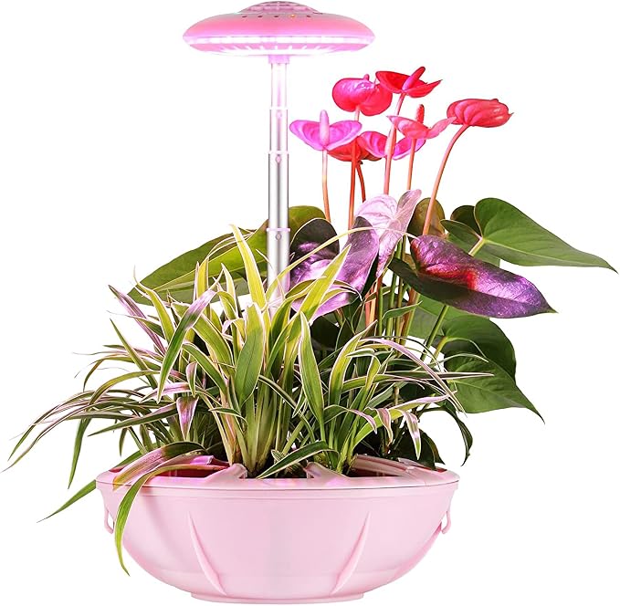 Hydroponics Growing System with LED Grow Light Smart Herb Plants Germination Kit Height Up to 19.7" Indoor Garden Garden Kit Automatic Timer for Kitchen Office Home