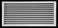 24"w X 18"h Aluminum Privacy Door HVAC Air Grille - "V" Shaped Louvers Ensure 100% View Block - Supply or Return [Outer Dimensions: 25"w X 19"h]