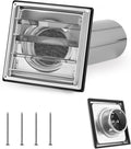 4" Metal Dryer Vent Cover Outside with Removable Extended Pipe, 304 Stainless Steel Outdoor Exterior Wall Air Vent Cover with Louvre for Dryer Vents Range Hood Vent AC Vent