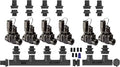 SPW Rain Bird Premium Valve Manifold System 100DVF with Flow Control - Heavy Duty Action Machining Parts - 3/4' or 1' Slip (6 Zone)