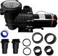 1.5 HP Swimming Pool Pump for Inground and Above Ground Pools, 110V/220V Dual Voltage Self Priming Pump, 1100W 60HZ High Flow Motor with Strainer Filter Basket & Drain Plug, Silent Operation