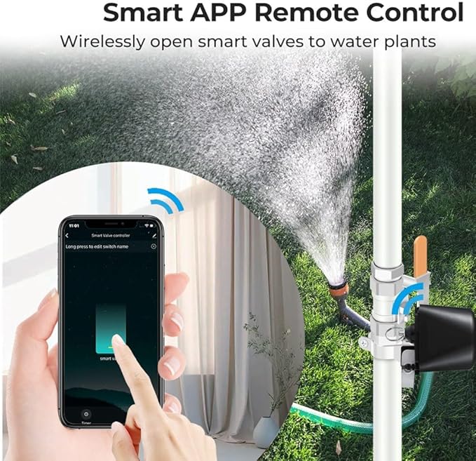 WiFi Robot Waterproof Valve Tuya Smart Remote Control APP Remote Control Water Pipe Gas Wireless Valve Switch US Plug