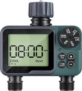 Sprinkler Timer 2 Zone & Digital Water Timer for Garden Hose, Yard, Lawn, Pool – Programmable Irrigation Controller with Rain Delay, IP66 Waterproof Auto & Manual Irrigation System