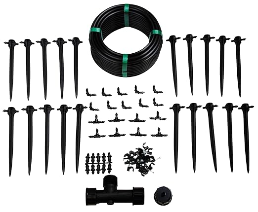 Dripworks Hanging Basket Drip Irrigation Kit | Waters Upto 20 Hanging Baskets | Agricultural Grade Components