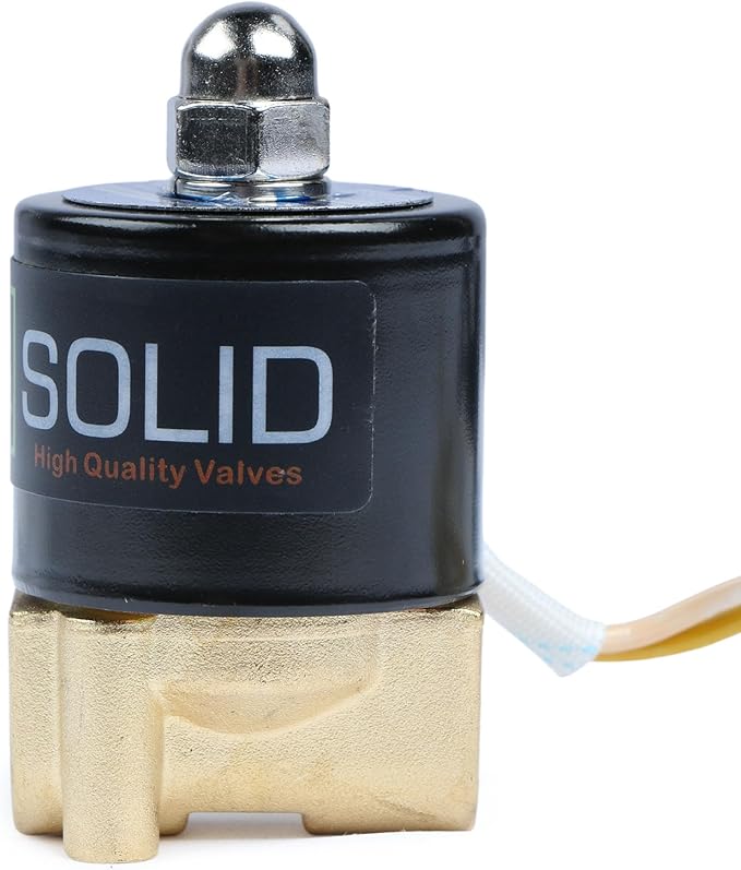 U.S. Solid Smart Solenoid Valve - 1/4 Inch Wi-Fi APP-Controlled Brass Solenoid Valve, 110V AC