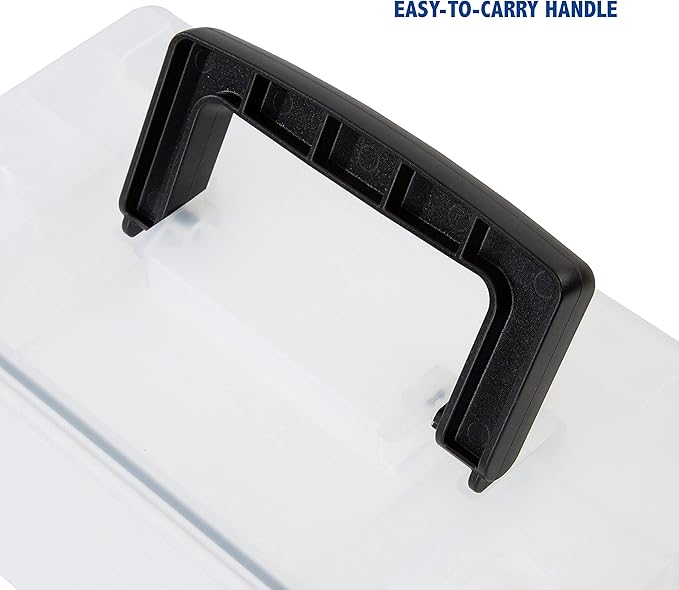 Sheffield 12635 Ammo Storage Box, Stackable .30 Cal Field Boxes, Water and Dust Resistant, Lockable Storage Box with Handle, Secures Hunting Gear, Supplies, and Bullets, Made in USA, Frost, 1-Pack