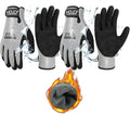 AIGEVTURE Waterproof Winter Work Gloves,Cold Weather Insulated Work Gloves Thermal Liner Superior Grip Latex Coating Warm for Outdoor XX Large