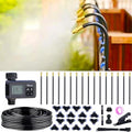 Thiswing 360° Adjustable Drip Irrigation System - 50 FT Garden Watering System with 16 Nozzles & Water Timer, Raised Bed Sprinkler System, Garden Mister for Yard, Lawn, Plants, 5/16" Tubing