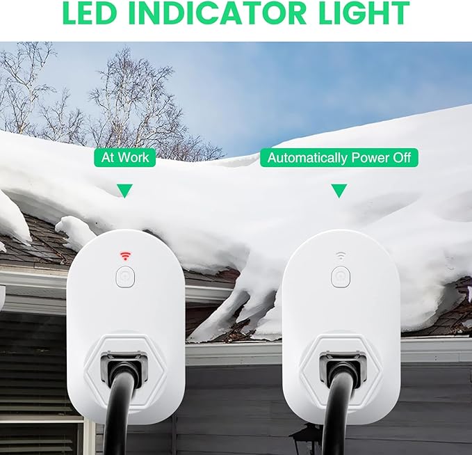 Thermostatically Controlled Outlet, Plug-in Freeze Protection Thermostat for Automotive Applications, Automatically Turn On at 20°F and Off at 30°F
