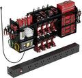 Power Tool Organizer Wall Mount with Charging Station, Heavy-Duty Metal Garage Tool Storage Rack & 8 Outlet Power Strip, 51 Inch 3 Tier 8 Bin Shelves for Workshop Organization