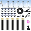 ASEVAT 65FT Drip Irrigation Kit Plant Watering System Quick-Connect Micro Misting kit for Greenhouse Blank Distribution Tubing DIY Automatic Irrigation Equipment Set for Garden
