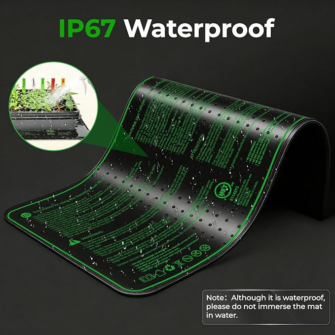 Seedling Heat Mat - KOKOPRO Durable Waterproof Heat mat for Plants Warm Hydroponic Heating Pad for Indoor Home Gardening Seed Starter 10" x 20.75"