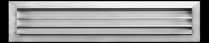 HVAC Premium 32"W x 8"H Aluminum Exterior Gable Louver Vent for Walls & Crawlspace - Weather-Resistant Air Grille with Screen Mesh - [Outer Dimensions 33.75"W x 9.75"H]