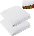 2 Pack 6.6 x 6.6 Ft Plant Shade Nylon Cloth, White Plant Sun Protection Net with Reinforced Grommets, Garden Sunshade Cover Cloth for Protecting Plants from Direct Sunlight