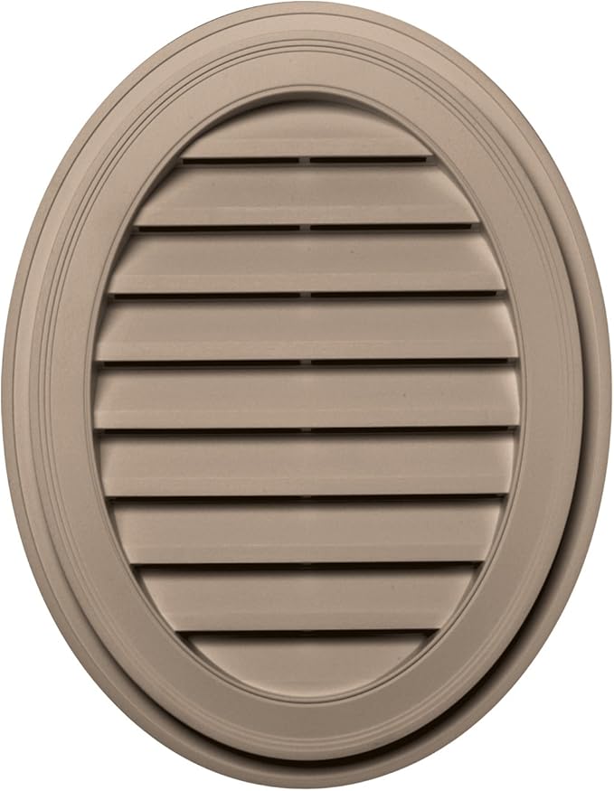 Builders Edge 120042127023 21" x 27" Oval Vent 023, Wicker