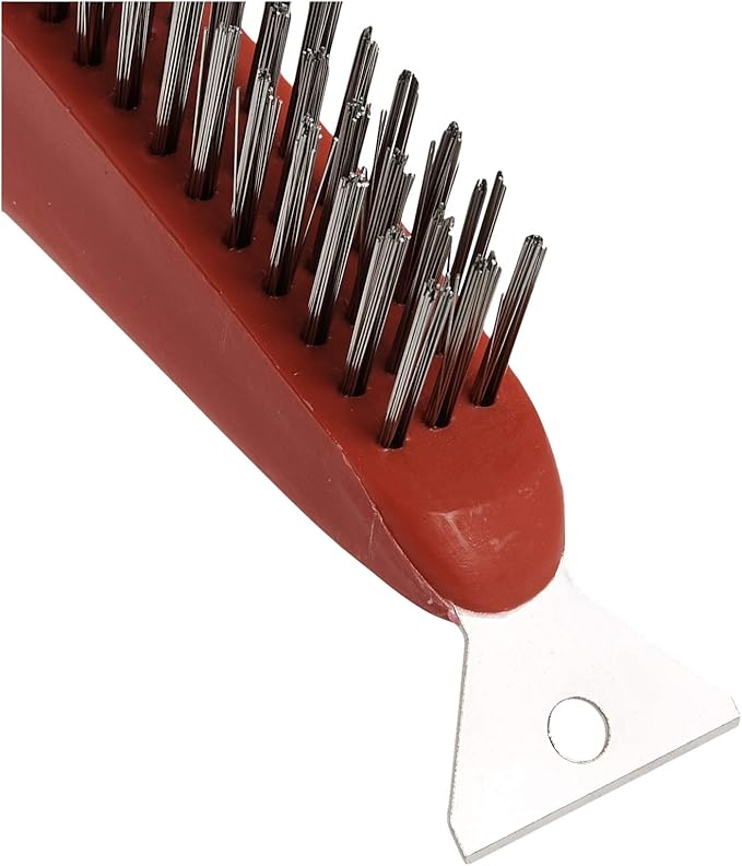 Red Devil 4164 13-Inch Soft Grip Stainless Steel Wire Brush with Scraper