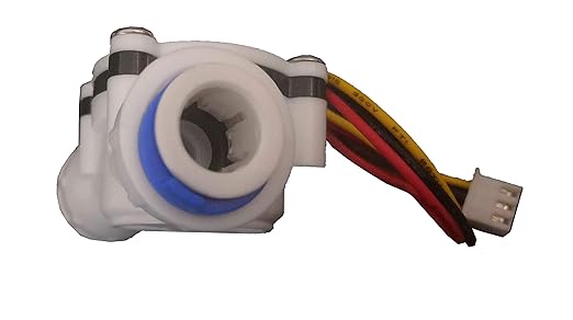 3/8" Quick Connect Water Flow Sensor Food-Grade Switch Hall Effect Flowmeter Fluid Meter Counter 0.3-10L/min (Pack of 2）