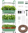 Growell Hydroponics Growing System Kit, 81 Pods Vertical Indoor Herb Garden with Smart LED Grow Light, Auto Circulating Water Pump Each Tier, 42L Hydroponic Gardening Systems for Ideal Gifts (Green)