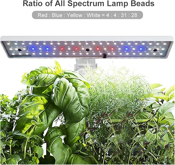 Hydroponics Growing System,Garden Hydroponics Growing System Indoor Garden Kit Automatic Timing LED Grow Lights Smart Water Pump for Home Flower Pots GYL24824