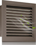 20"x20" Aluminum Gable Vent with Screen – Large Attic Vent for Shed, Garage, and Gable Walls – Exterior Louvered Vent with 18"x18" Opening for Maximum Airflow Brown