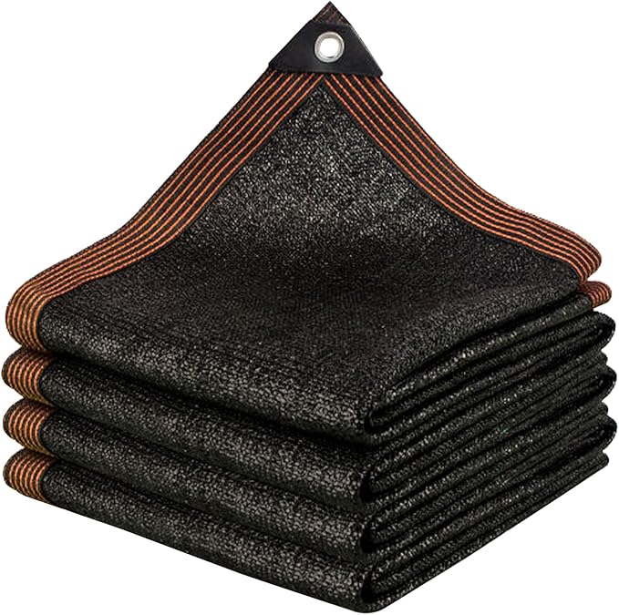 90% Black Shade Cloth, Resistant Mesh Tarp with Grommets, Garden Sun Protection Netting Cover with Taped Edge for Plant Greenhouse Patio Tomatoes Chicken Coop Barn Kennel, 8x13FT