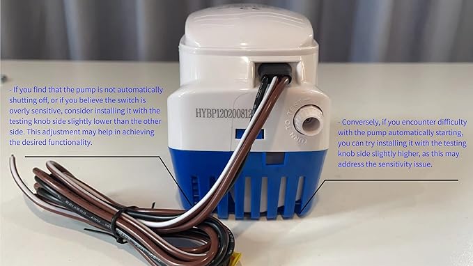 Dontmiss Automatic Submersible small Boat Bilge Pump 12v 1100gph Auto with Float Switch，1 1/8"Outlet Marine-Grade Durable Construction,bilge pumps for boats, Ponds, Pools, Caravan RV