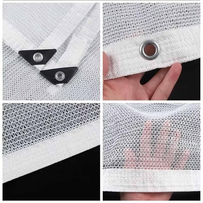 Greenhouse Shade Cloth White 50% Shade Rate, Heavy Duty Greenhouse Shading Net for Veggie Garden Nursery Succulents, Shade Fabric 6.6'x13' 10'x10' 10'x20' 10'X26' 13'x20' Washable Tear-Resistant(10'x1