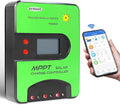40A MPPT Solar Charge Controller, 12V/24V Automatic Maximum PV 100V Charge Controller, Built-in WiFi Adapter with LCD Display for Gel-Sealed Immersion AGM and Li-Ion Batteries (WiFi)