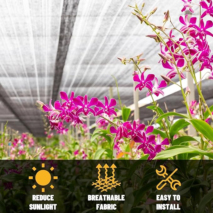 ShadeMart 30% Shade Cloth for Plant, Black 19FT x 41FT Custom Size Outdoor Shade Tarp, Shade Cover with Upgrade Grommets and Zip Ties, Netting Sunblock Net for Vegetables Flower Garden Greenhouse.