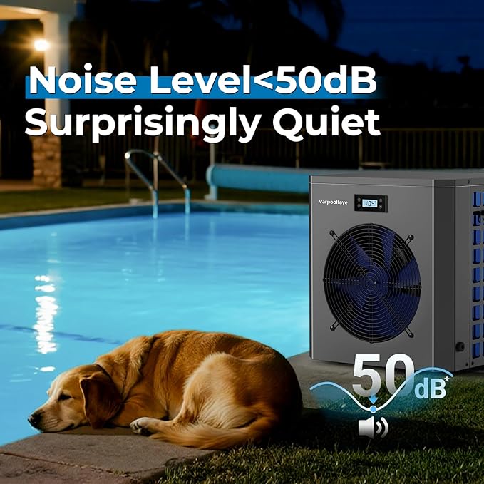 Pool Heaters for Above Ground Pools 16000 BTU Electric Pool Heater Pump 5000 Gallon 120v Swimming Pool Heat Pump WiFi Control Heat Or Cool Spa Heater Pump