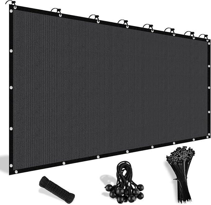 Shade&Beyond Customized Size 90% Sun Shade Cloth with Grommets, 12' X 16' Pergola Shade Cover Canopy, Mesh Tarp Sun Screens for Patio, Outdoor, Garden, Backyard, Dark Gray, GN08