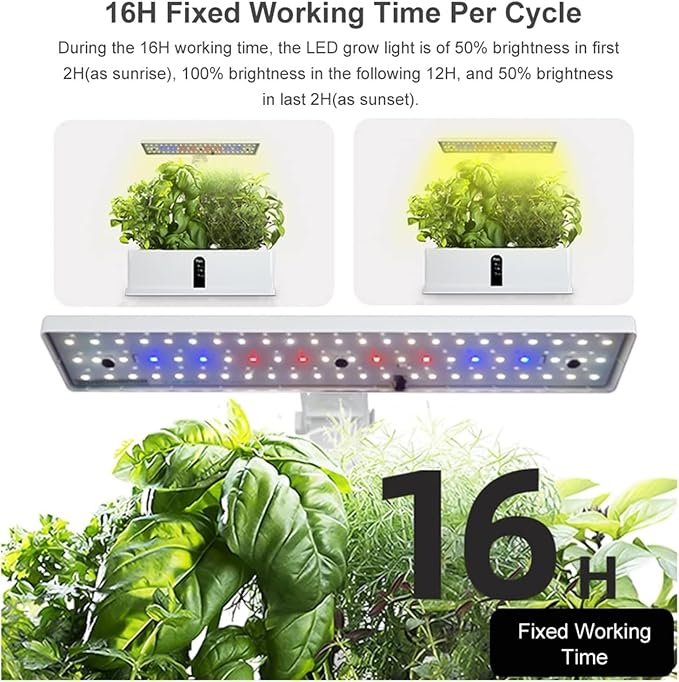 Indoor Hydroponics System Indoor Garden Indoor Garden Kit Automatic Timing LED Grow Lights Smart Water Pump,Indoor Gardening System, Gardening Gifts for Women Mom wyqdp240305