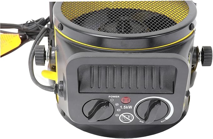 Dura Heat EUH1465 Electric Forced Air Heater with Pivoting Base 5,120 BTU, Yellow