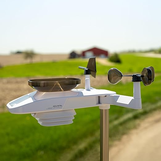 AcuRite Optimus Weather Station with Wi-Fi HD Display, Solar Power Pack, Lightning Detection, Indoor/Outdoor Temperature and Humidity, Wind Speed/Direction, and Rainfall Measurements (01218M)