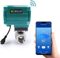 U.S. Solid 3/4" Smart Motorized Ball Valve - Remote App Mobile Control NSF Certified 304SS Electrical Ball Valve with Manual Switch, 5V DC USB Connection