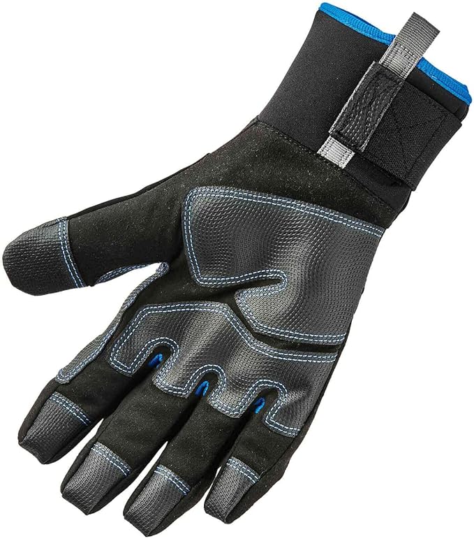 Waterproof Work Gloves, Thermal Insulated, Touchscreen, Enhanced Grip, Ergodyne ProFlex 818WP,Black