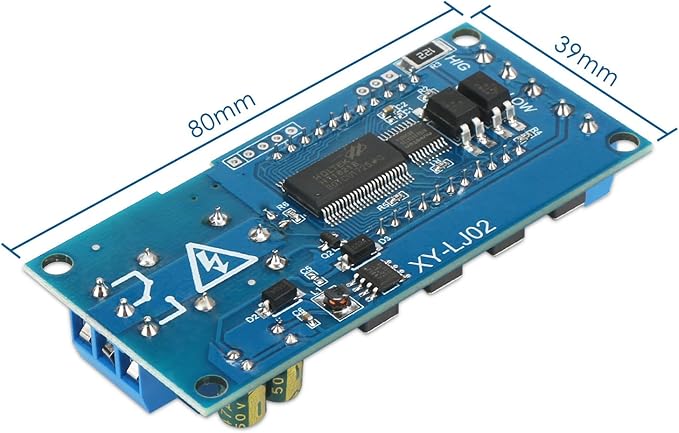 DROK Timer Relay - 5V/12V/24V Time Delay Relay Switch Delay-Off Cycle Timer 0.01s-9999mins with LCD Display Support Micro USB 5V Power Supply